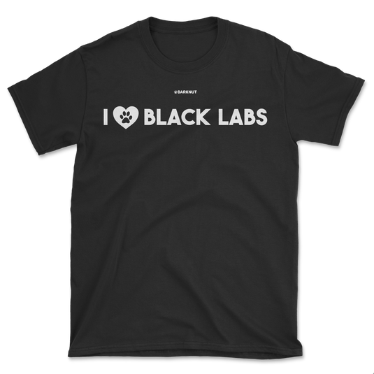 I Heart Black Labs Shirt (Men's/Unisex)