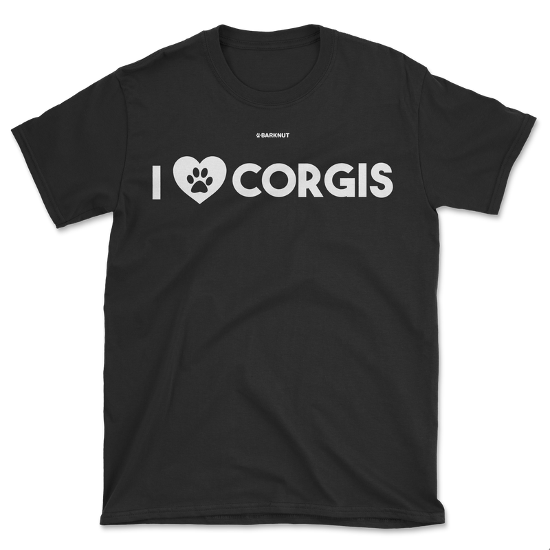 Load image into Gallery viewer, I Love Corgis Heart Shirt (Men&#39;s/Unisex)
