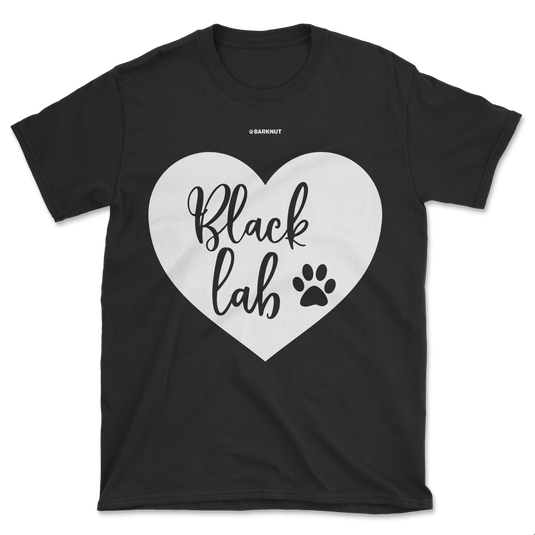 Black Lab Heart Shirt (Men's/Unisex)