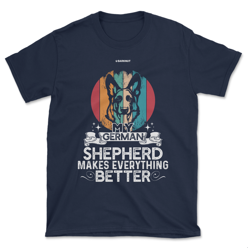 Load image into Gallery viewer, My German Shepherd Makes Everything Shirt (Men&#39;s/Unisex)
