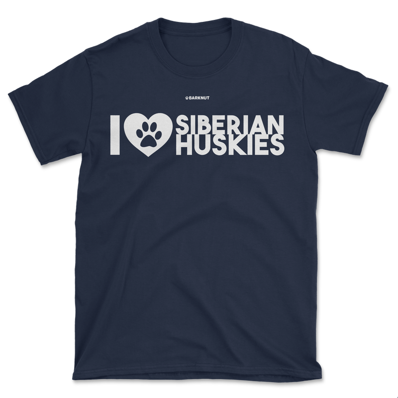 Load image into Gallery viewer, I Heart Siberian Huskies Shirt (Men&#39;s/Unisex)
