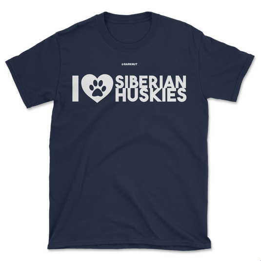 I Heart Siberian Huskies Shirt (Men's/Unisex)