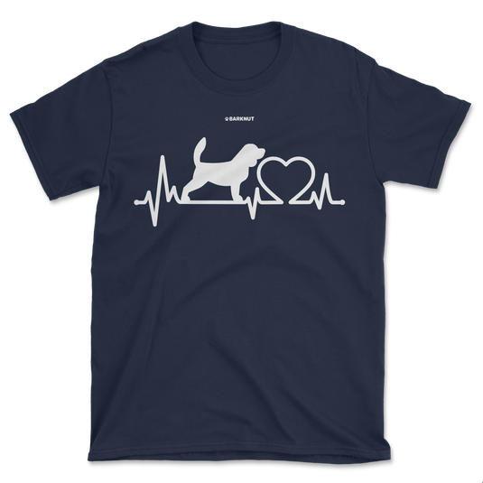 Dog Beagle Heartbeat Shirt (Men's/Unisex)