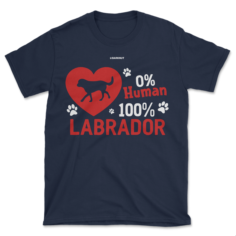 Load image into Gallery viewer, 0 Percent Human 100 Percent Labrador Shirt (Men&#39;s/Unisex)
