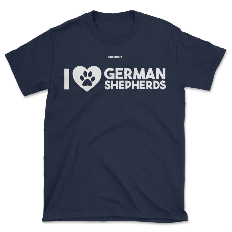 Load image into Gallery viewer, I Love German Shepherds Shirt (Men&#39;s/Unisex)
