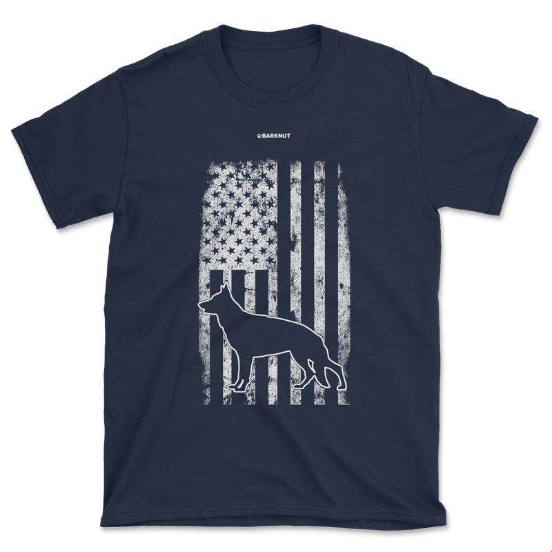 Load image into Gallery viewer, German Shepherd Faded American Flag Shirt (Men&#39;s/Unisex)
