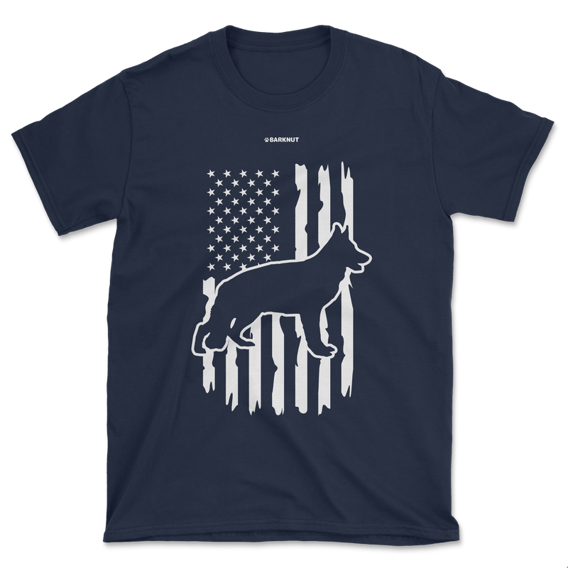 Load image into Gallery viewer, German Shepherd American Flag Shirt (Men&#39;s/Unisex)
