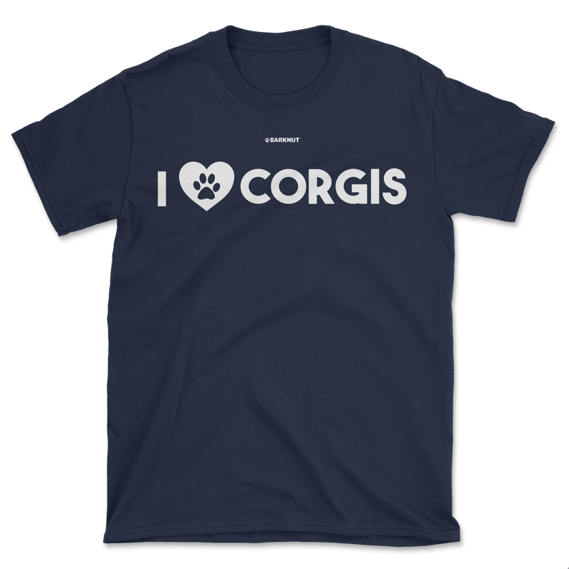 Load image into Gallery viewer, I Love Corgis Heart Shirt (Men&#39;s/Unisex)
