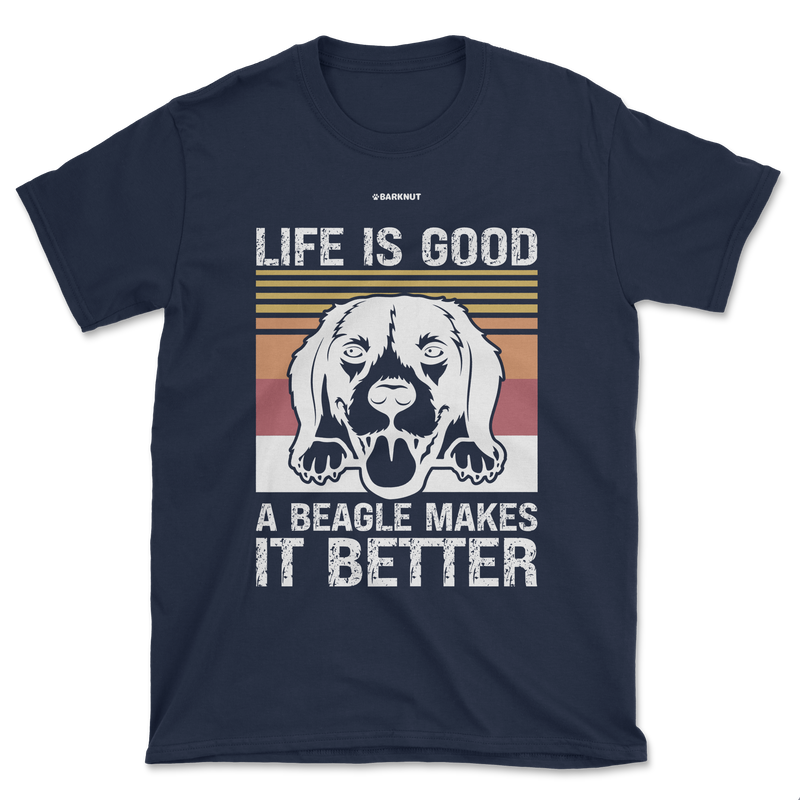 Load image into Gallery viewer, Life Is Good A Beagle Shirt (Men&#39;s/Unisex)
