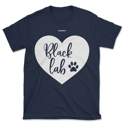 Black Lab Heart Shirt (Men's/Unisex)