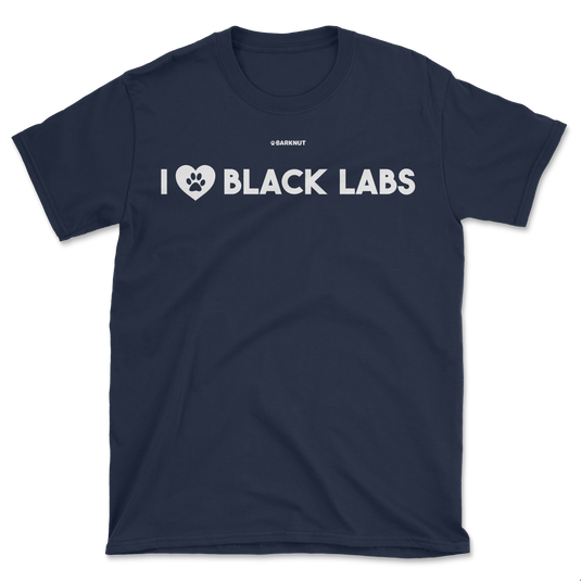 I Heart Black Labs Shirt (Men's/Unisex)