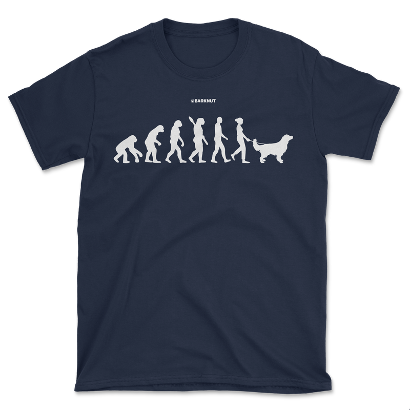 Load image into Gallery viewer, Evolution Woman Golden Retriever Shirt (Men&#39;s/Unisex)
