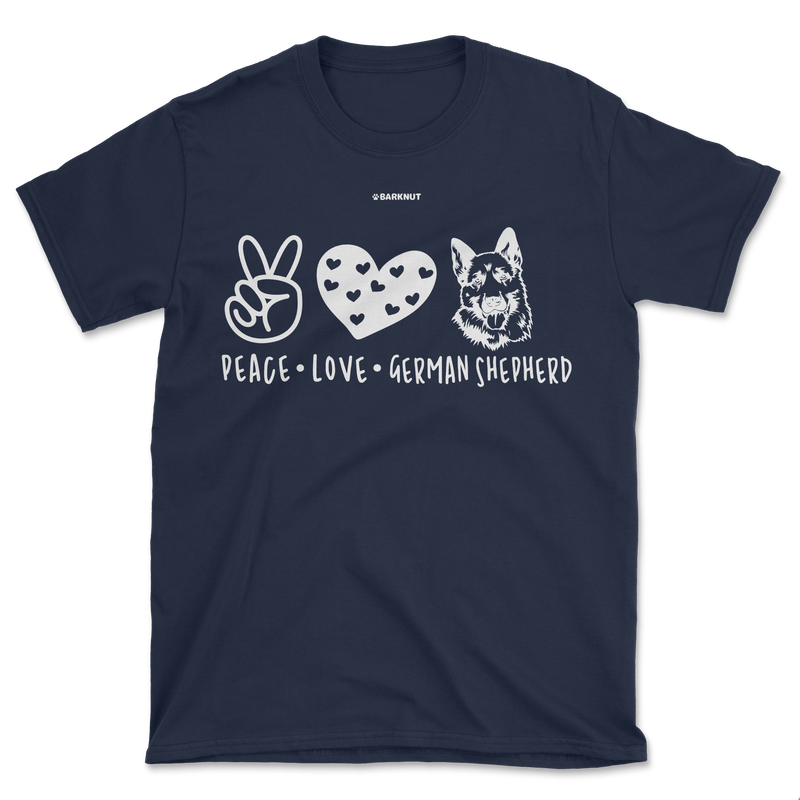 Load image into Gallery viewer, Peace Love German Shepherd Shirt (Men&#39;s/Unisex)
