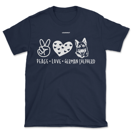 Peace Love German Shepherd Shirt (Men's/Unisex)