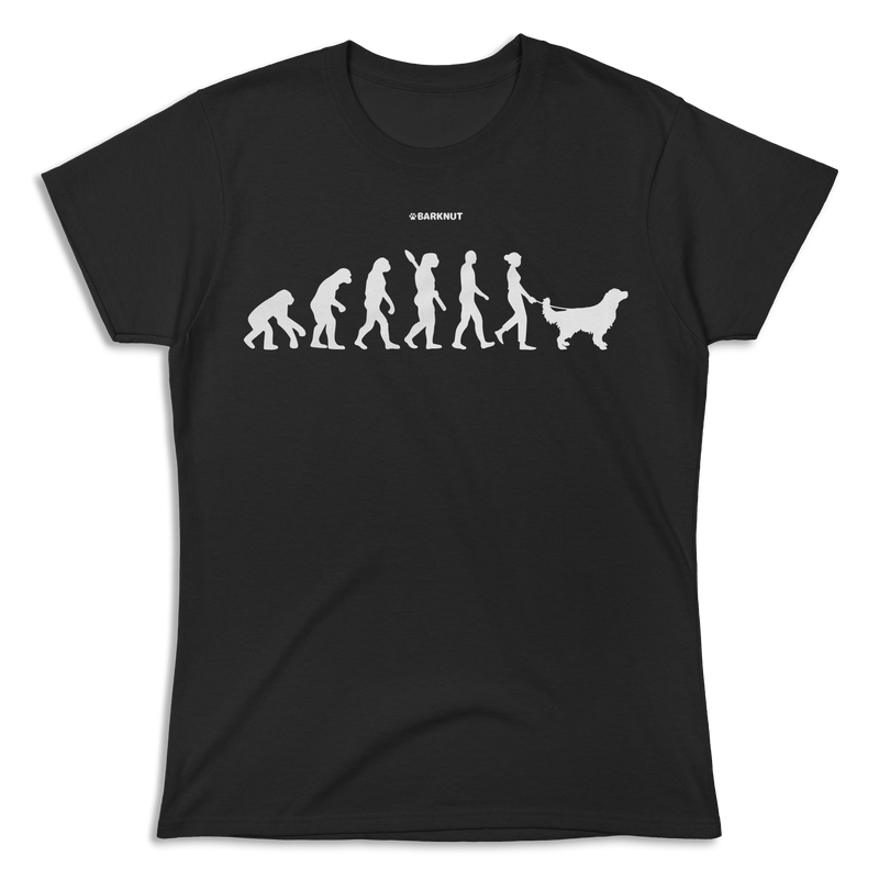 Load image into Gallery viewer, Evolution Woman Golden Retriever Shirt (Women&#39;s)
