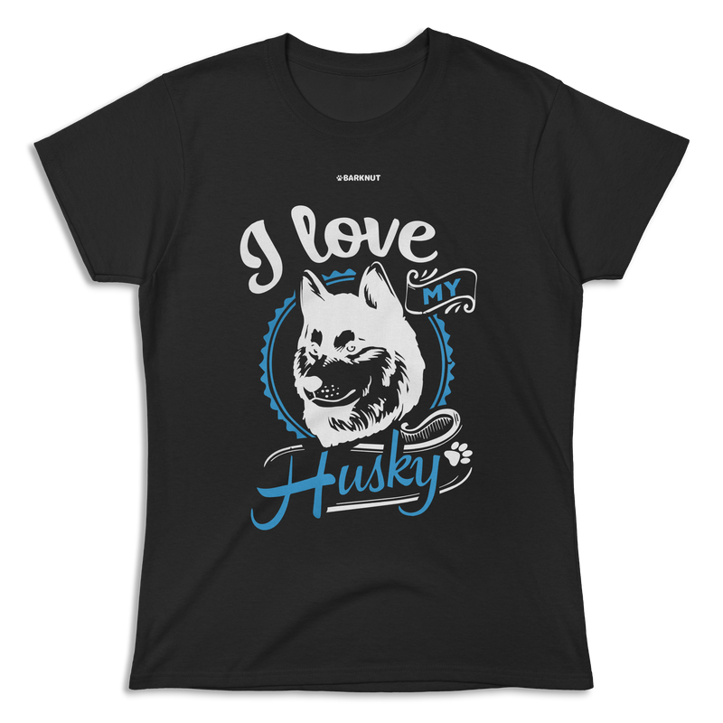 Load image into Gallery viewer, I Love My Husky Blue Shirt (Women&#39;s)
