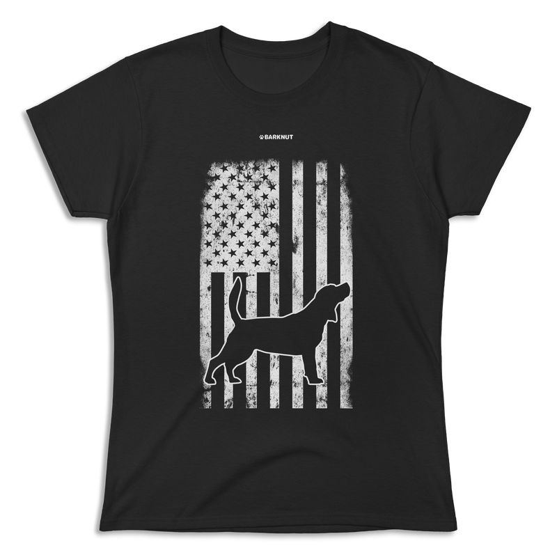 Load image into Gallery viewer, Beagle American Flag Shirt (Women&#39;s)
