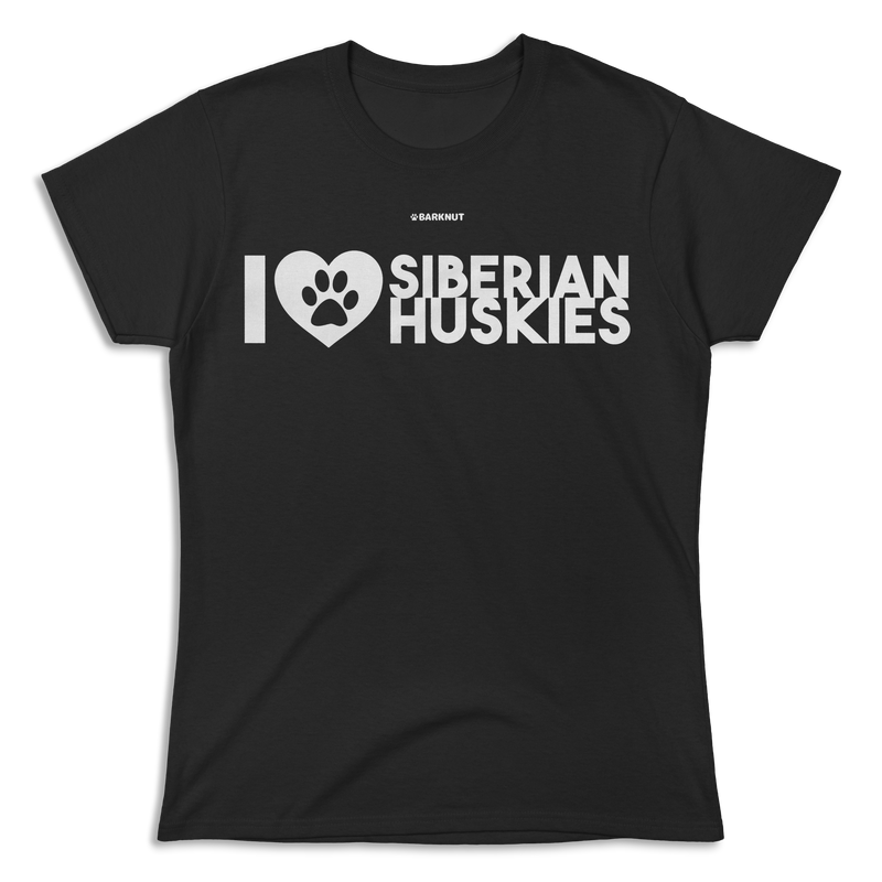 Load image into Gallery viewer, I Heart Siberian Huskies Shirt (Women&#39;s)
