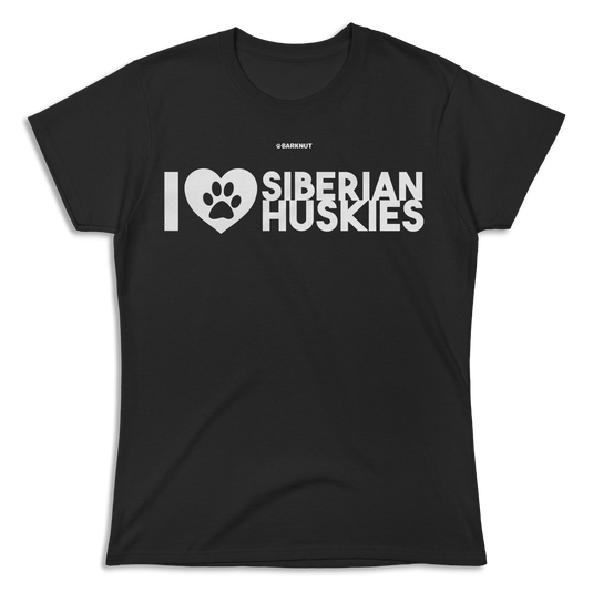 I Heart Siberian Huskies Shirt (Women's)