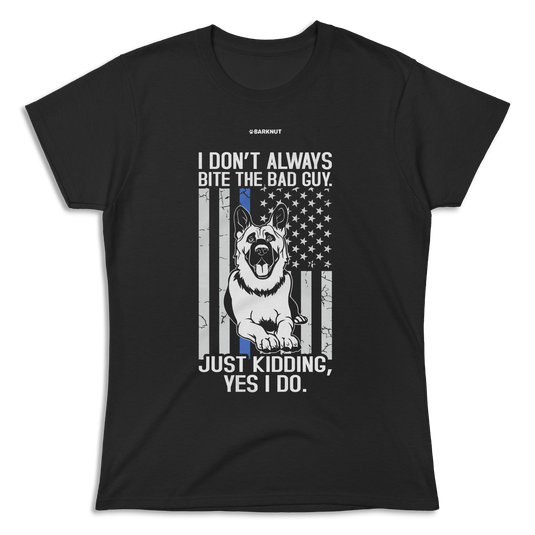 Funny Blue Line Police German Shirt (Women's)