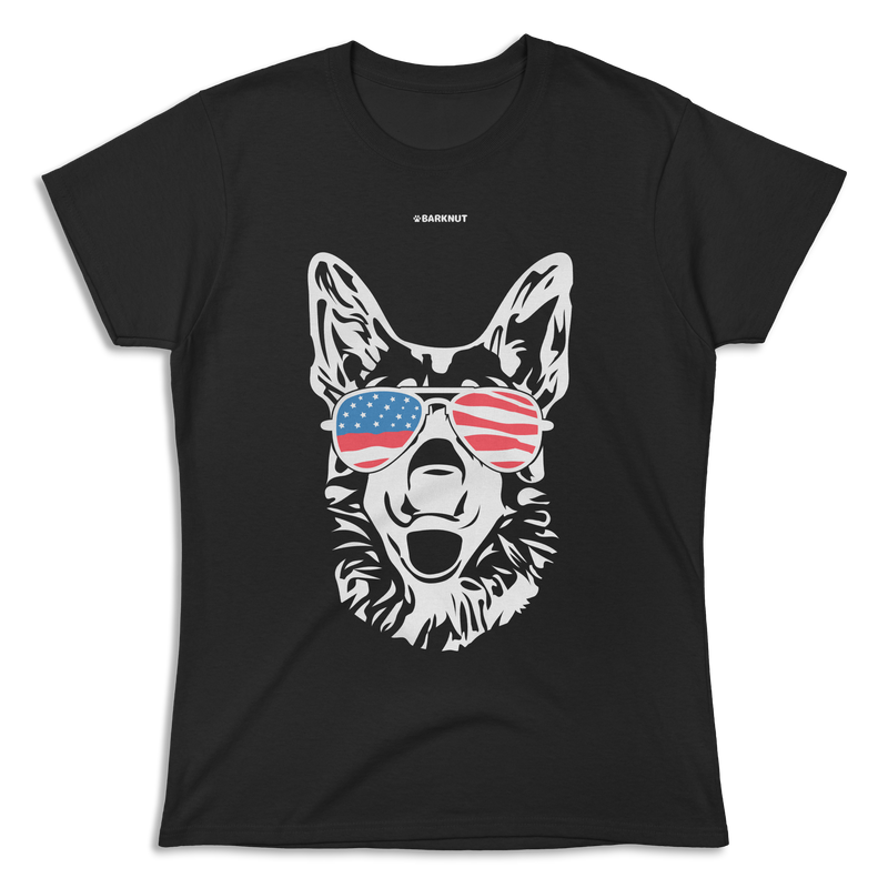 Load image into Gallery viewer, Dog German Shepherd USA Glasses Shirt (Women&#39;s)
