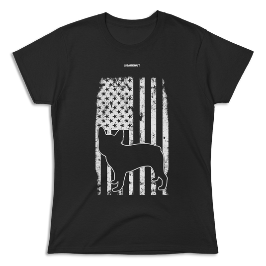 French Bulldog American Flag Shirt (Women's)