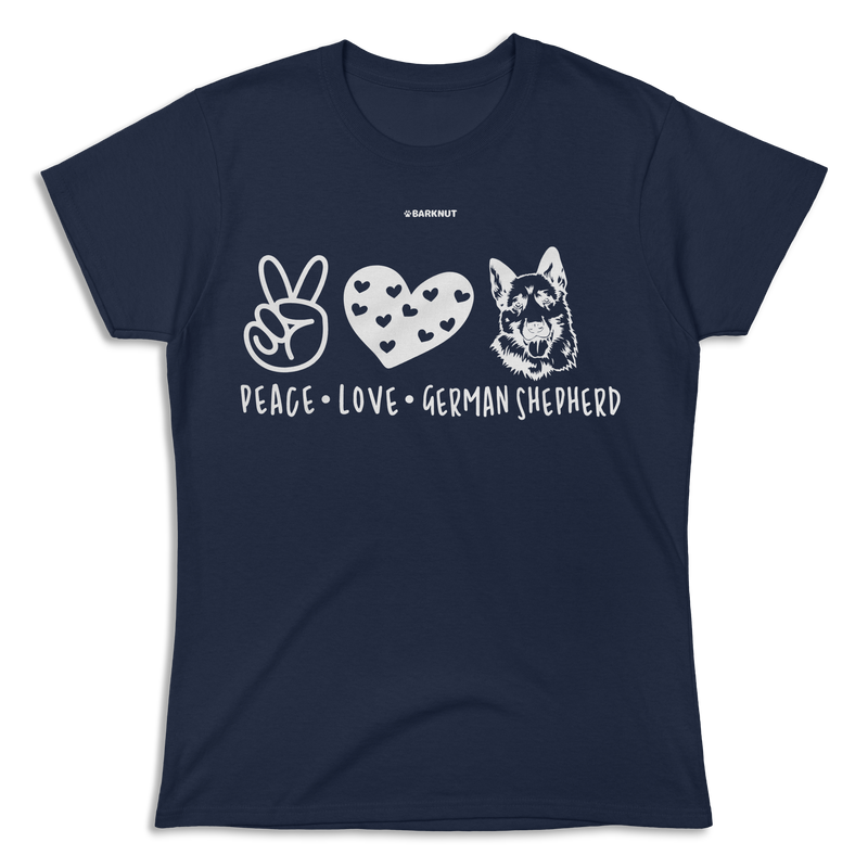 Load image into Gallery viewer, Peace Love German Shepherd Shirt (Women&#39;s)
