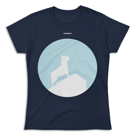 French Bulldog Silhouette And Moon Shirt (Women's)