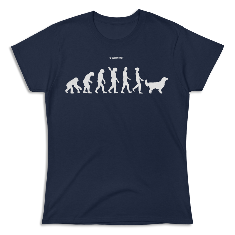 Load image into Gallery viewer, Evolution Woman Golden Retriever Shirt (Women&#39;s)
