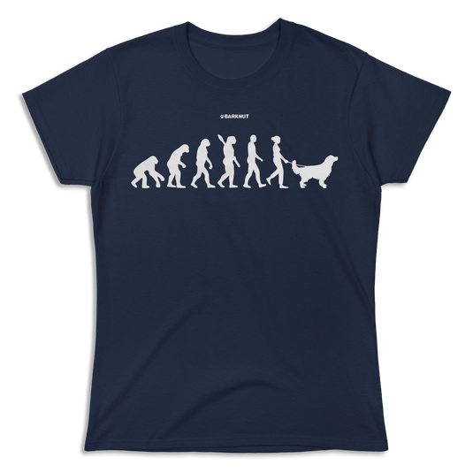 Evolution Woman Golden Retriever Shirt (Women's)