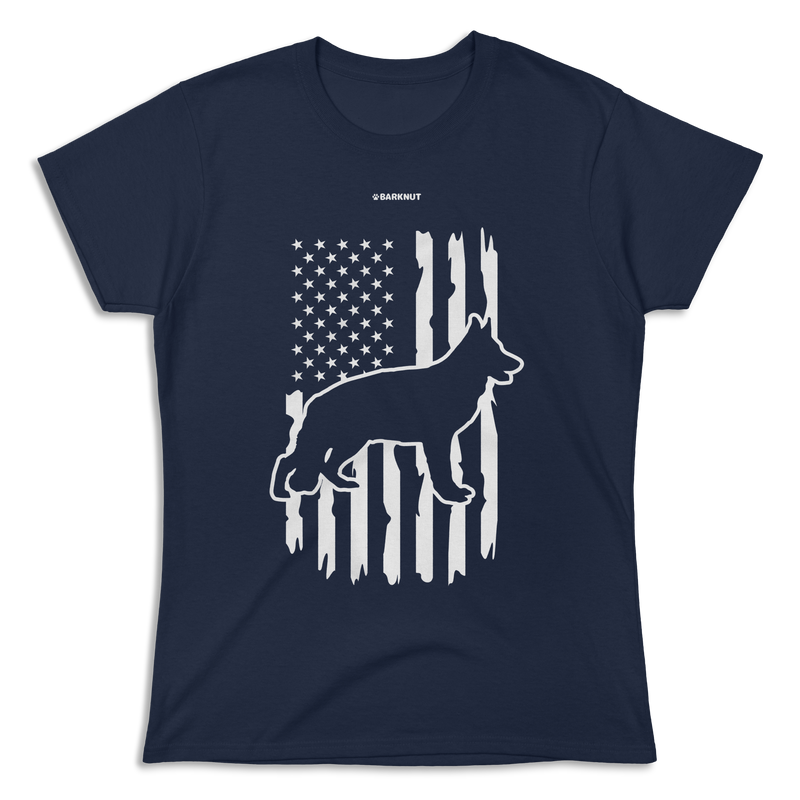 Load image into Gallery viewer, German Shepherd American Flag Shirt (Women&#39;s)
