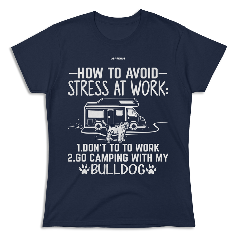 Load image into Gallery viewer, How To Avoid Stress At Work Bulldog Shirt (Women&#39;s)
