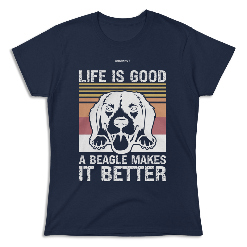 Load image into Gallery viewer, Life Is Good A Beagle Shirt (Women&#39;s)
