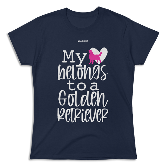 My Heart Belongs To A Golden Retriever Shirt (Women's)