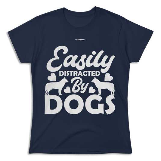 Easily Distracted by Dogs Black Shirt (Women's)