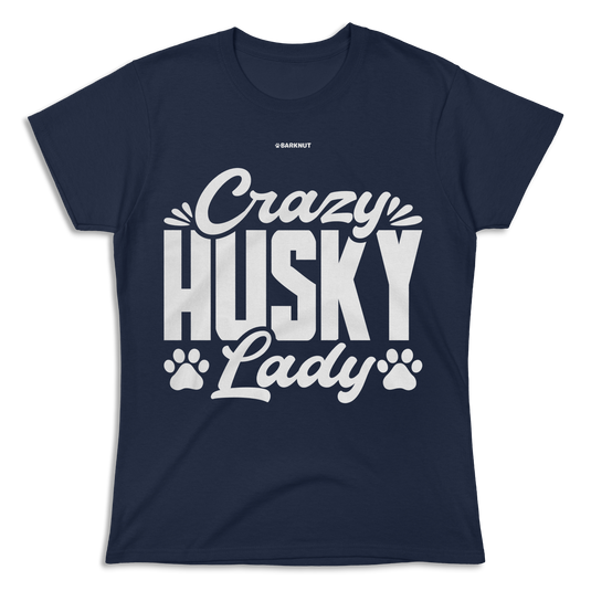 Crazy Husky Lady Paws Shirt (Women's)