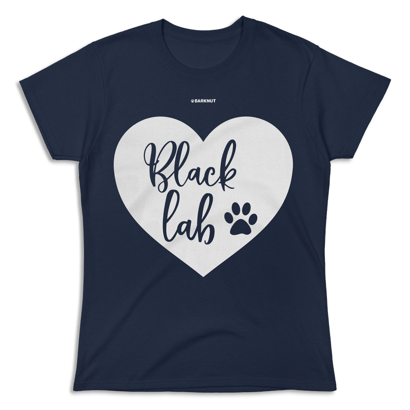 Load image into Gallery viewer, Black Lab Heart Shirt (Women&#39;s)
