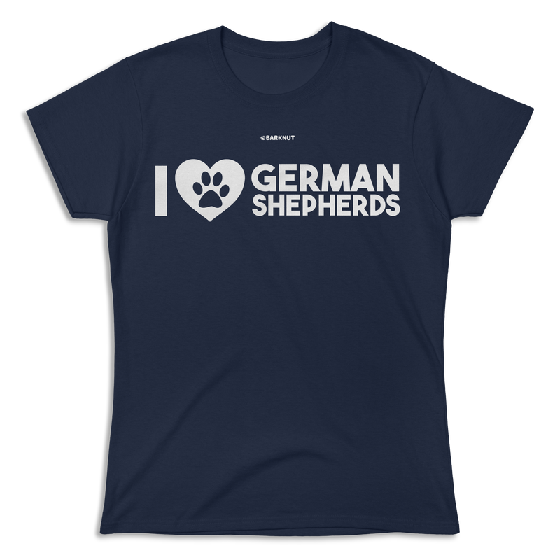 Load image into Gallery viewer, I Love German Shepherds Shirt (Women&#39;s)
