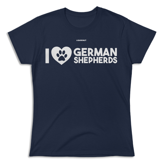 I Love German Shepherds Shirt (Women's)