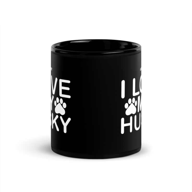 Load image into Gallery viewer, I Love My Husky Paw Print Mug
