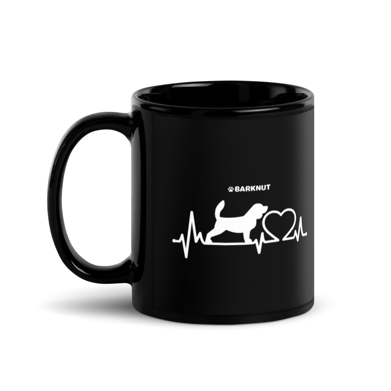 Load image into Gallery viewer, Dog Beagle Heartbeat Mug
