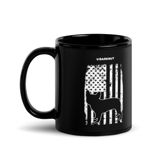 French Bulldog American Flag Mug