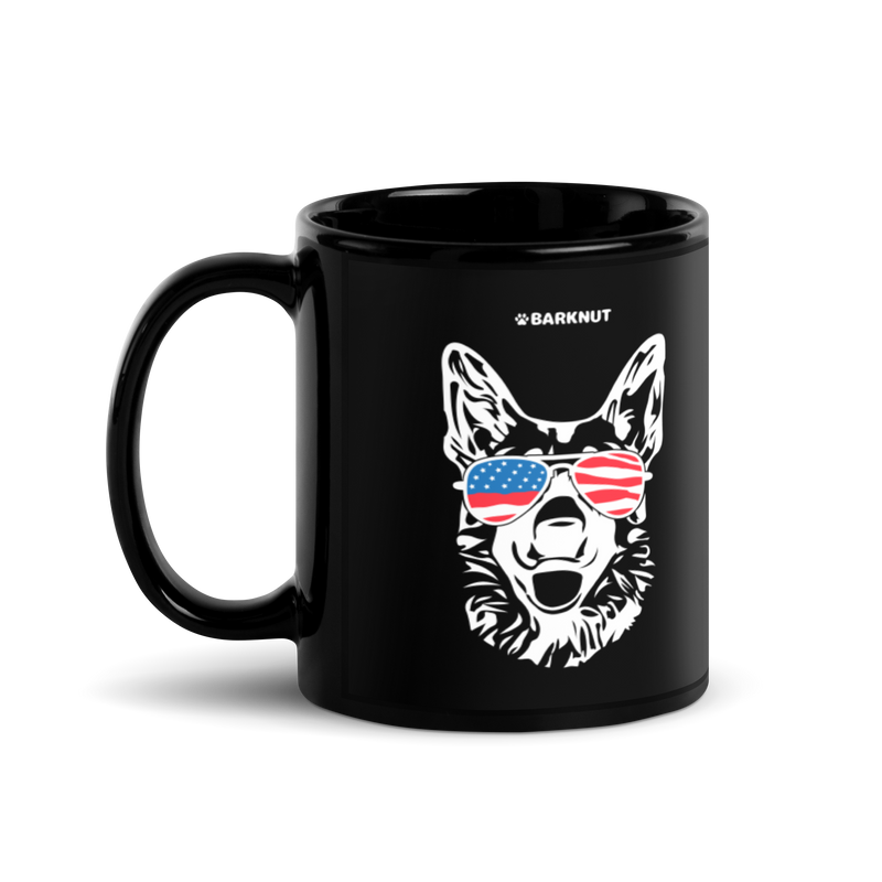 Load image into Gallery viewer, Dog German Shepherd USA Glasses Mug
