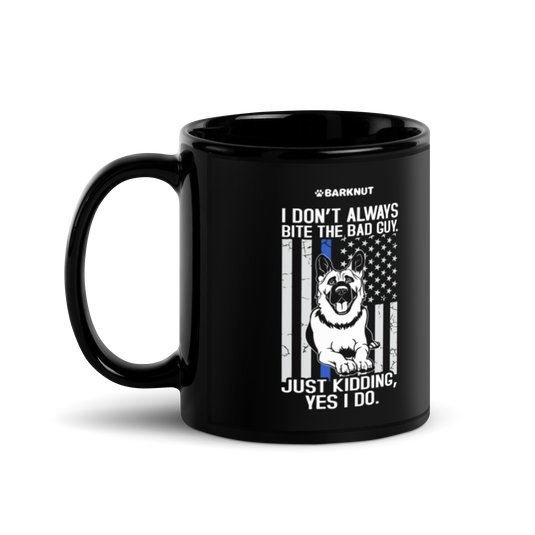 Funny Blue Line Police German Mug