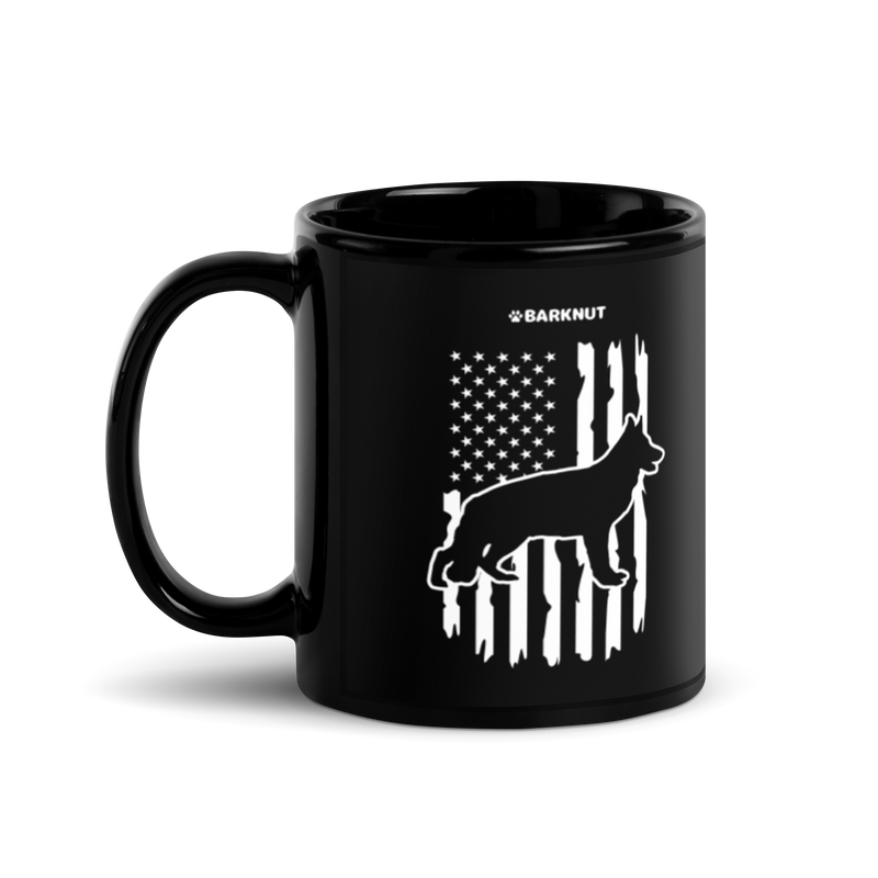 Load image into Gallery viewer, German Shepherd American Flag Mug
