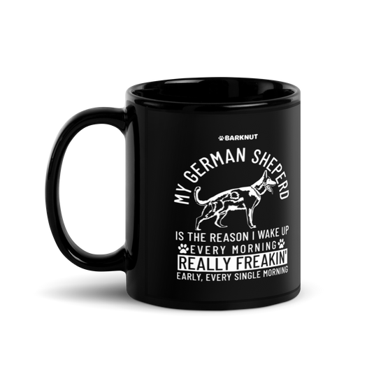 German Shepherd Wake Up Early Mug