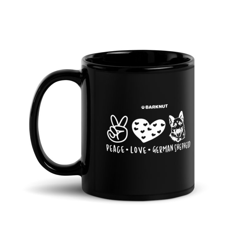 Load image into Gallery viewer, Peace Love German Shepherd Mug
