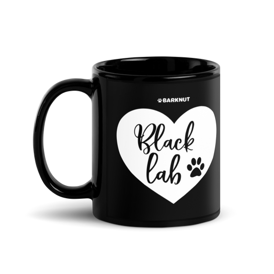 Black Lab Heart Mug