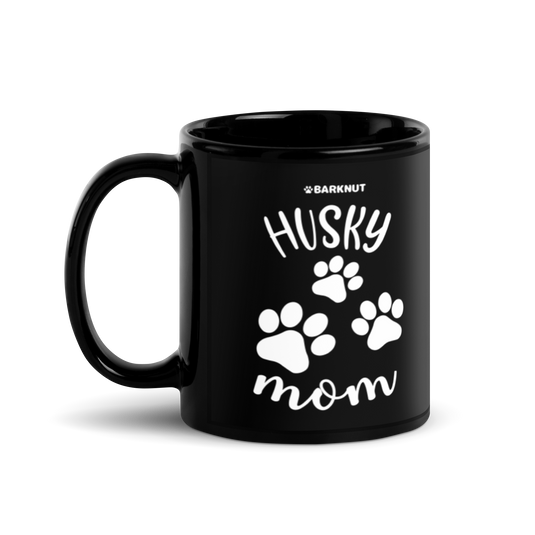 Husky Mom Silhouette Paws Mug