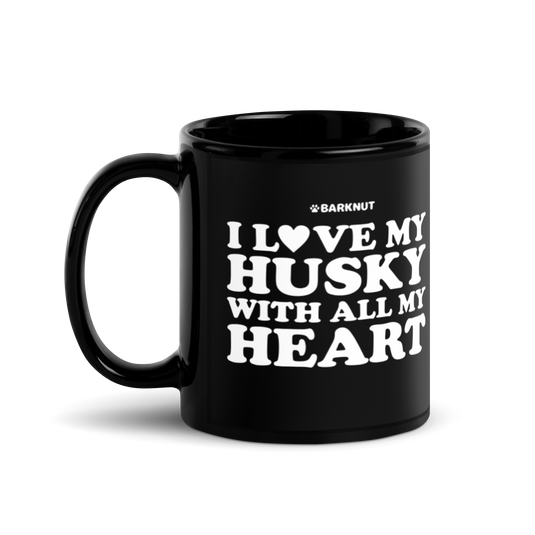 I Love My Husky With All My Heart Mug